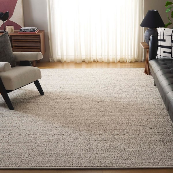 Natura 8 ft. x 10 ft. Taupe/Gray Solid Distressed Area Rug