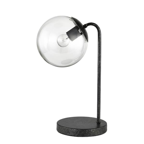 Warehouse of Tiffany Wolbey 15.35 in. 1-Light Indoor Black Table Lamp with Light Kit