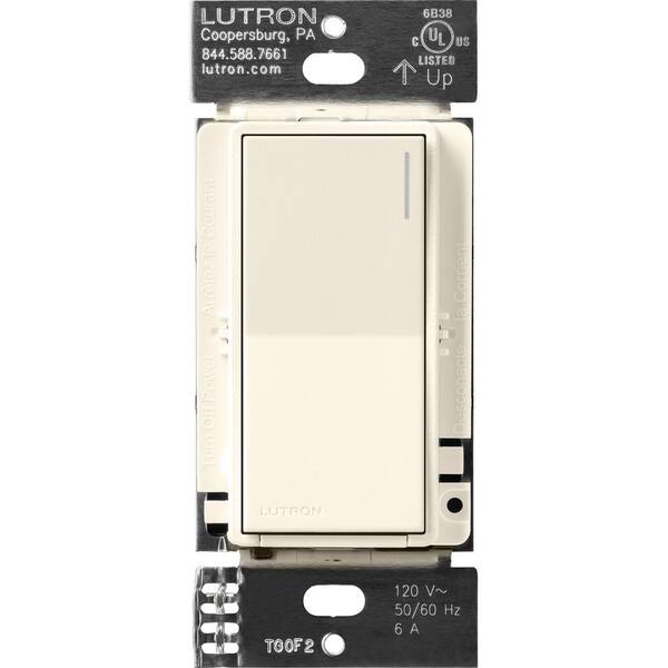 Lutron Sunnata Switch, for 6A Lighting or 3A 1/10 HP Motor, Single Pole/Multi Location, Biscuit