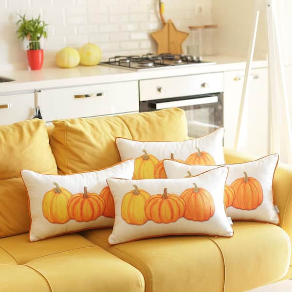 MIKE & Co. NEW YORK Fall Season Decorative Throw Pillow Pumpkins