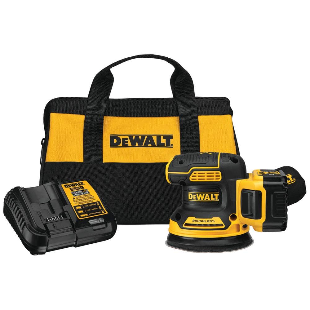 DEWALT 20V MAX XR Cordless Brushless 5 in. Random Orbital Sander with (1) 20V Battery 5.0Ah and Charger DCW210P1 - The Home Depot
