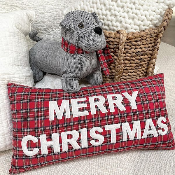 The Holiday Aisle Christmas Dog Outdoor Square Pillow Cover