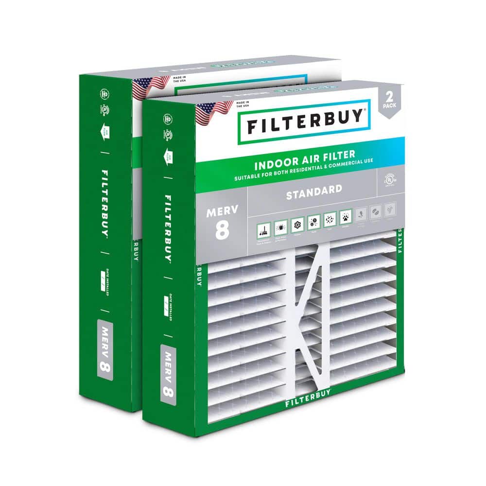 16 in. x 22 in. x 5 in. MERV 8 (FPR 5) Dust Defense Pleated HVAC AC Furnace Air Filters for Amana and More (2-Pack) price history on PriceWatchPro
