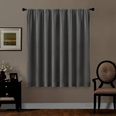 Grey Geometric Thermal Blackout Curtain - 50 in. W x 63 in. L