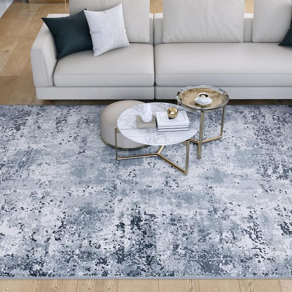 Nexus Abstract Gray 4 ft. x 6 ft. Indoor Area Rug