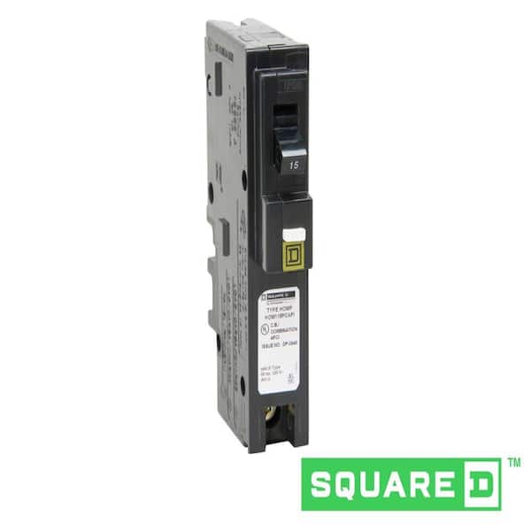 Square D Homeline HOM115 1 Pole 15 Amp 120/240 Volt Type HOM Circuit Breaker 