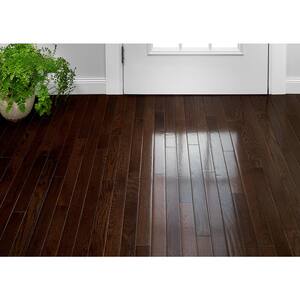 Plano Oak Mocha 3/4 in. Thick x 2-1/4 in. Wide x Varying Length Solid Hardwood Flooring (20 sq. ft. / case)