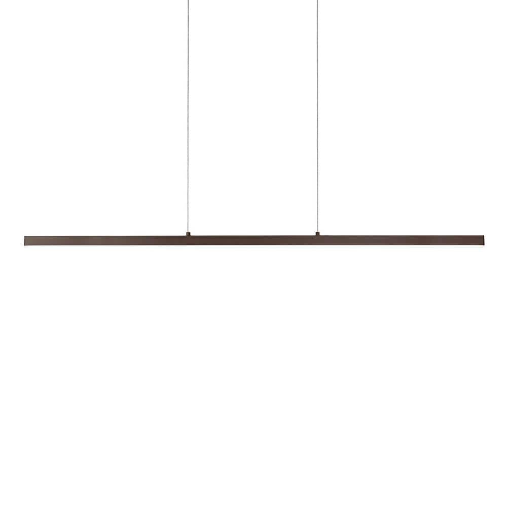 Vega Slim 56" Black LED Kitchen Island Pendant with Brushed Nickel Accents