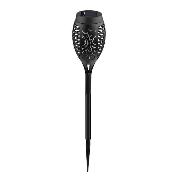 Angel Sar Waterproof Flickering Flame Solar Torch Lights for Garden Decor (12-Pack)