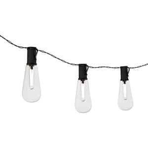 10-Light 14.5 ft. Outdoor Solar Vintage Style Integrated LED String Lights