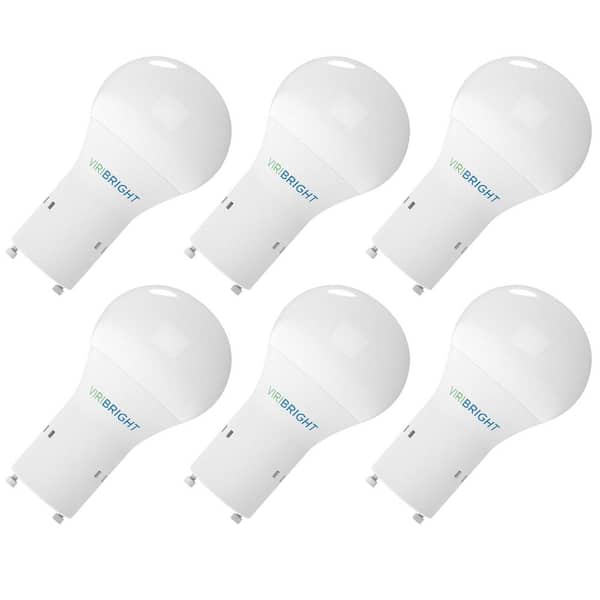 Viribright 60-Watt Equivalent A19 GU24 Bi-Pin Base LED Light Bulbs 6500K (12-Pack)