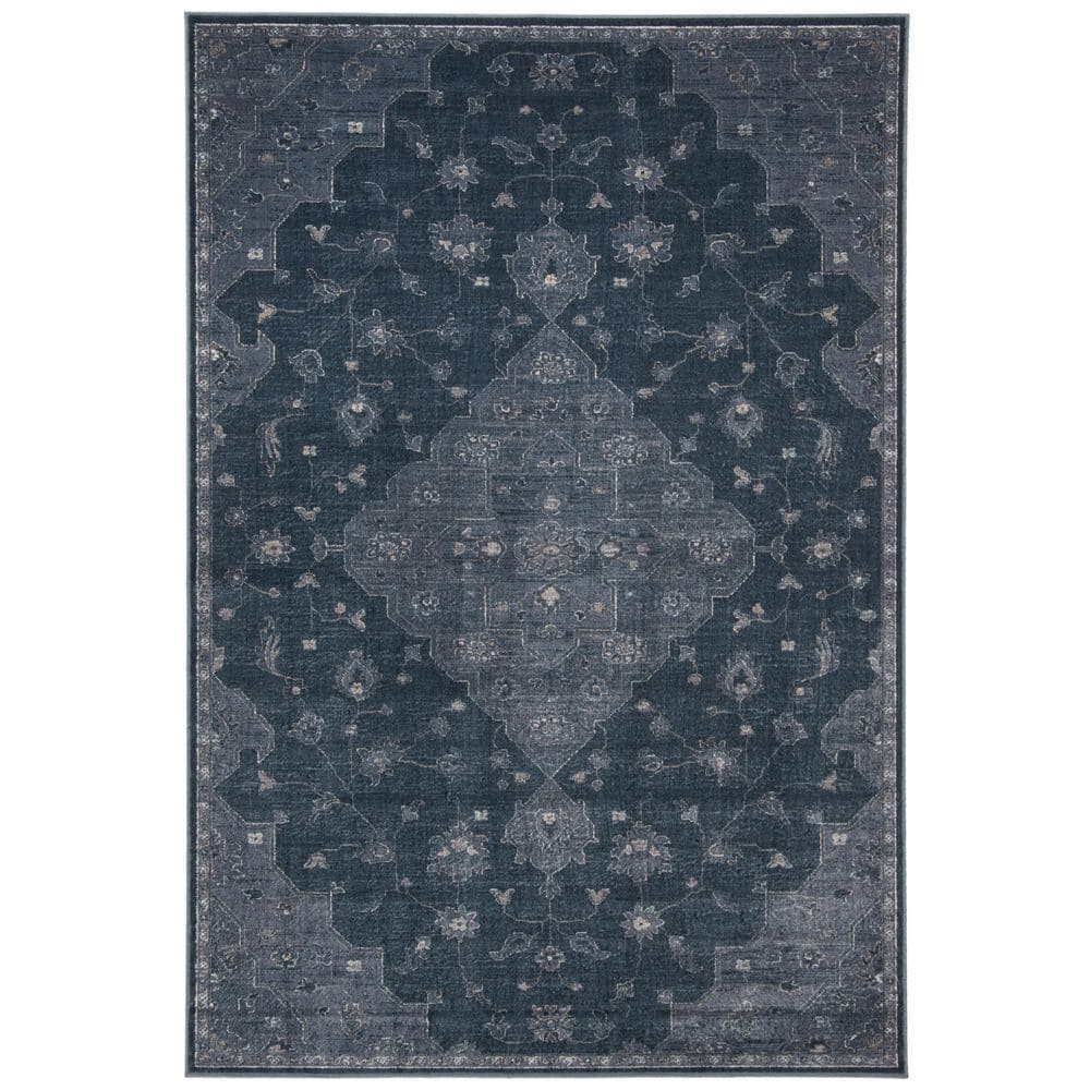 Vintage 3 ft. x 5 ft. Light Blue/Dark Blue Medallion Floral Diamond Area Rug price history on PriceWatchPro