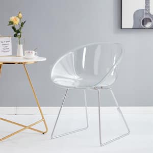 Clear Plastic Side Chair, Dinning Chair (Set of 2)
