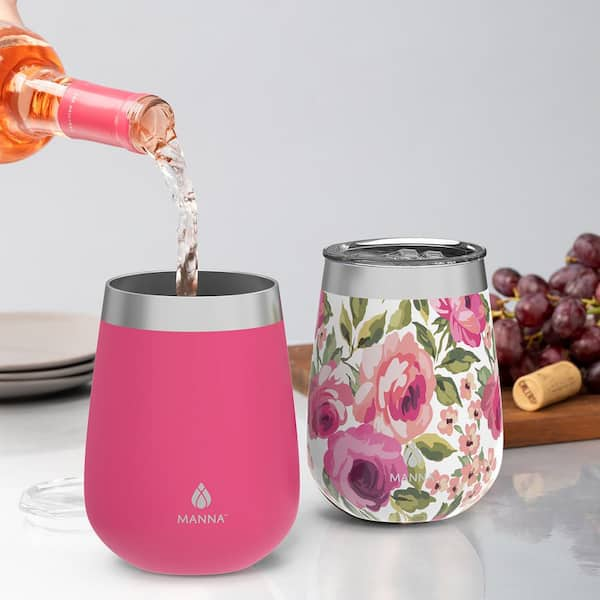 2-Piece Metallic Wine Tumbler Set – Manna Hydration