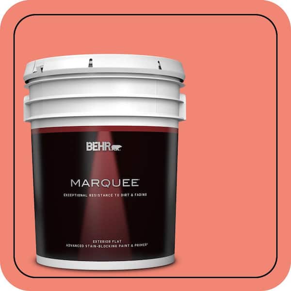 BEHR MARQUEE 5 gal. #T16-07 Coralette Flat Exterior Paint & Primer
