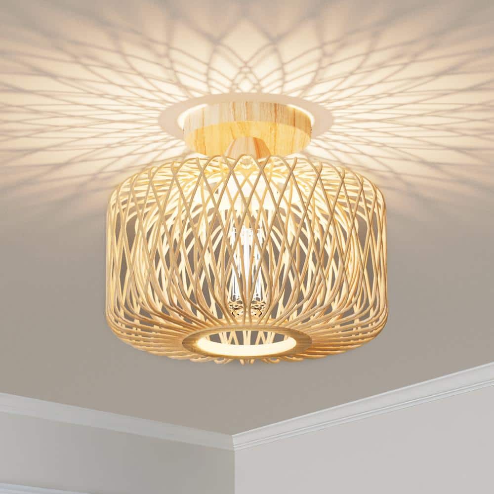 Tivleed 10.4 in. 1-Light Bohemian Recessed Mount with