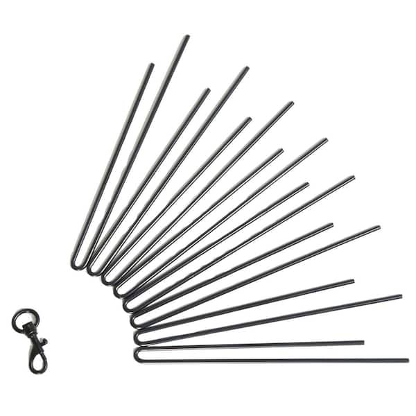 24 in. H x 24 in. W x 60 in. D Black Steel Wire Mesh Modular Heavy Duty Dog Exercise Pen Fence Panel Kit with Stakes