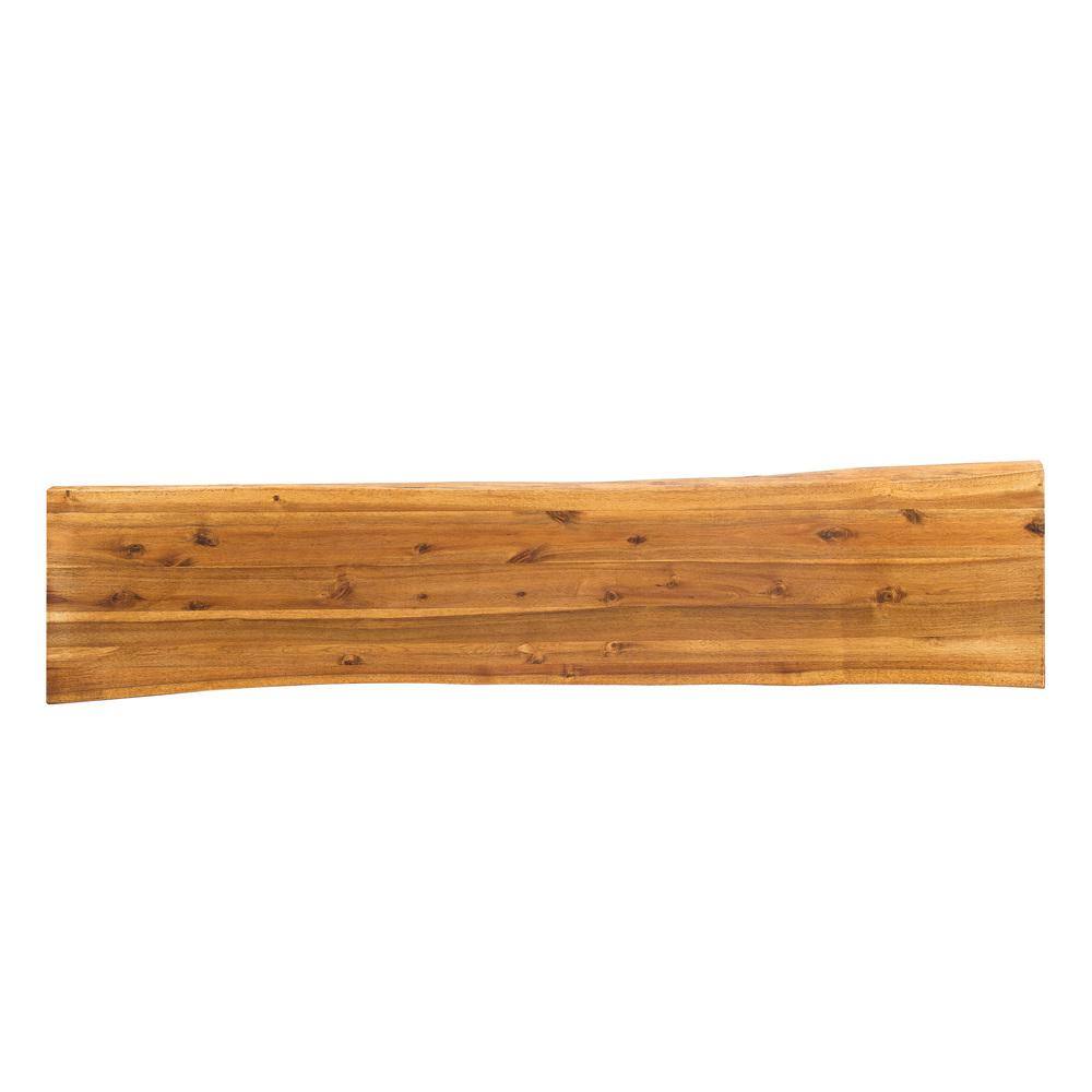 Sustainable Acacia Wood Outdoor Dining Bench in Teak Finish