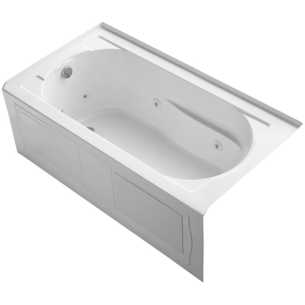 Acrylic Alcove Whirlpool Bathtub, 5 X 3 Bathtub