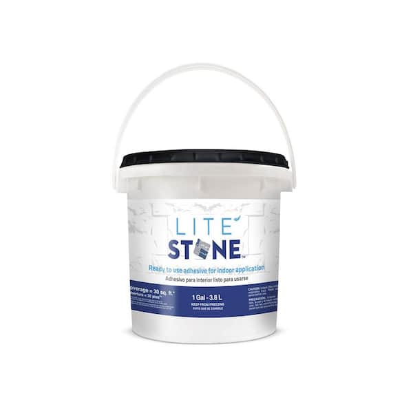 Unbranded LiteStone White 128 fl. oz. 30 sq. ft. 8 in. Stone Veneer Adhesive