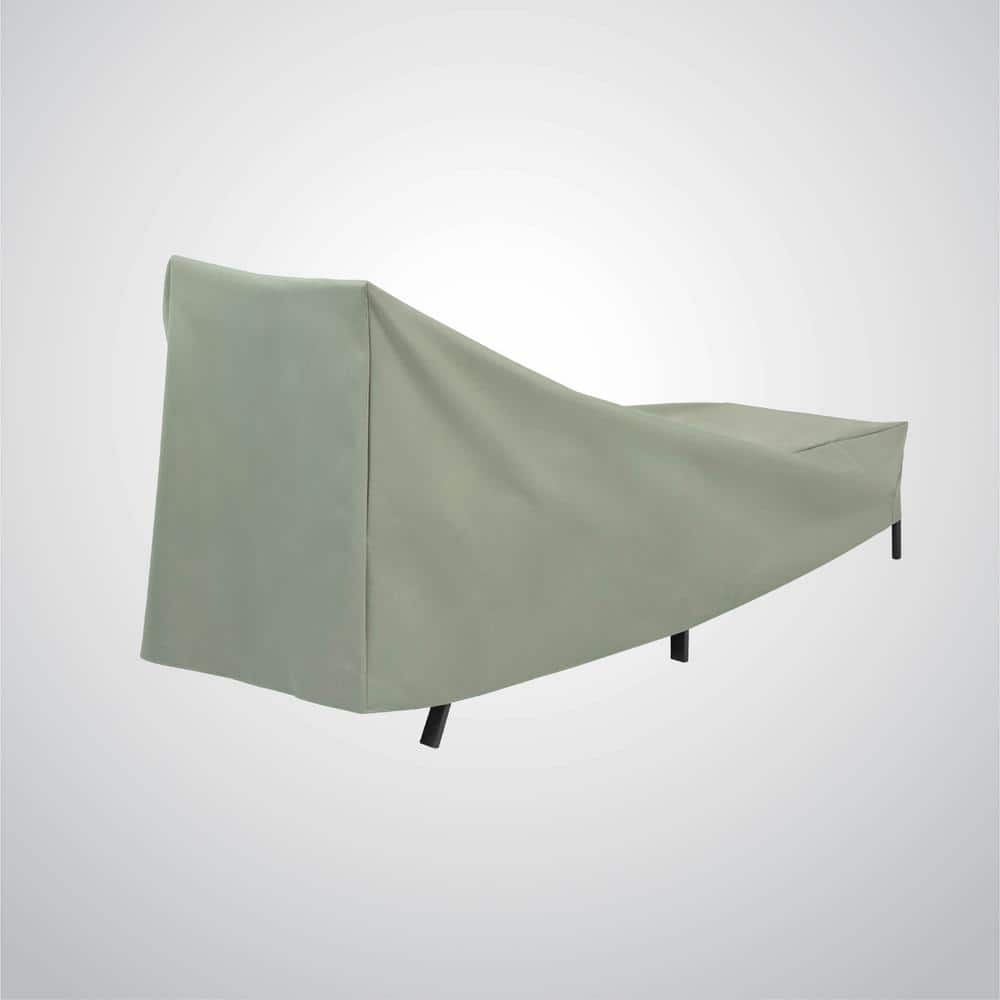 Sage Green Weather-Resistant Patio Chaise Lounge Cover, 76" x 27" x 30"