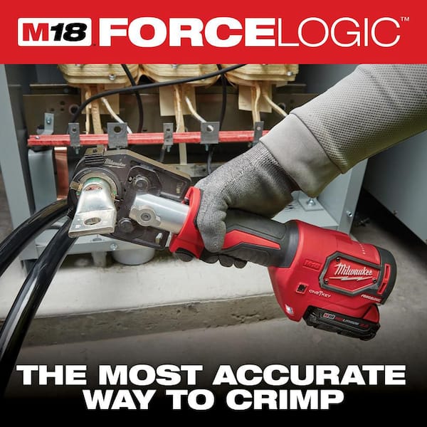 Milwaukee M18 18V Lithium-Ion Cordless FORCE LOGIC 600 MCM Crimper