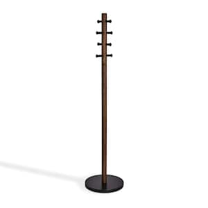 Pillar Black/Walnut Coat Rack