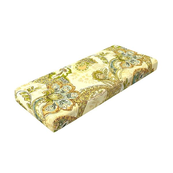 19.5 x 43 Sunbrella Outdoor Bench Replacement Cushion-Sausalito Green Tea