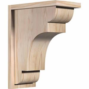 7-1/2 in. x 14 in. x 18 in. New Brighton Smooth Douglas Fir Corbel with Backplate