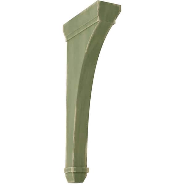 Ekena Millwork 2-1/4 in. x 14 in. x 7 in. Restoration Green Stockport Wood Vintage Decor Bracket