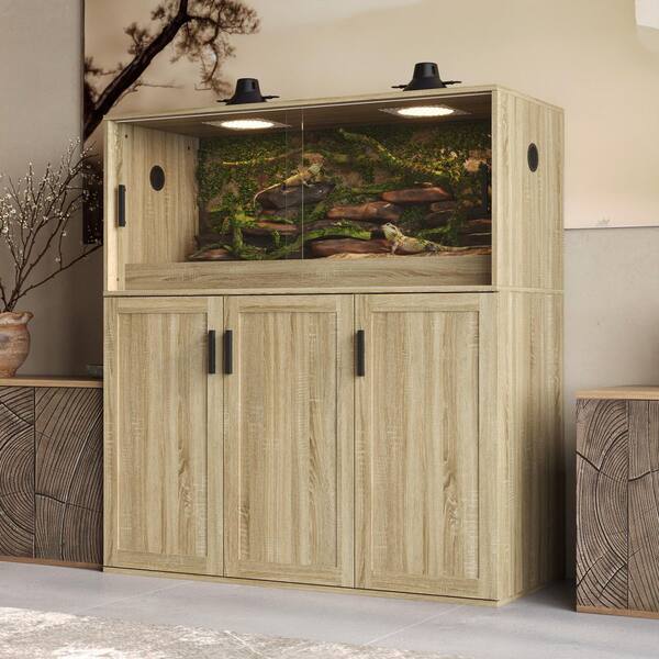 FUFU&GAGA 47.24 in. W x 19.96 in. D x51.18 in. H Wooden Reptile