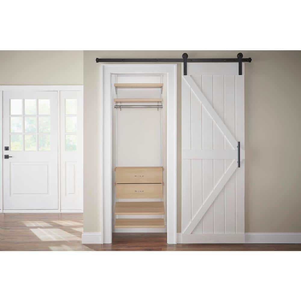 Everbilt Genevieve 2 ft. Birch Adjustable Closet Organizer Long Hanging