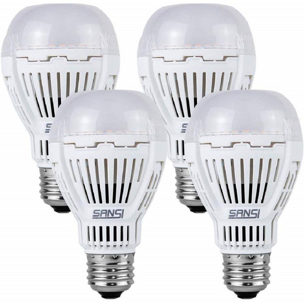 SANSI 100-Watt Equivalent A19 Non-Dimmable LED Light Bulb, Daylight ...