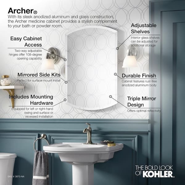 Kohler Archer 20 In W X 31 H, Kohler Archer Medicine Cabinet Home Depot