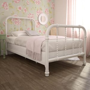 Emerson White Metal Twin Bed