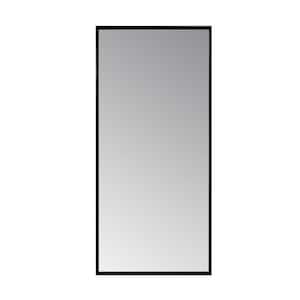 Viella 15.7 in. W x 32 in. H Rectangular Aluminum Framed Wall Bathroom Vanity Mirror in Black