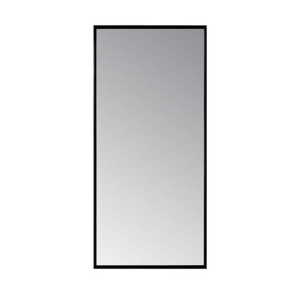 ROSWELL Viella 15.7 in. W x 32 in. H Rectangular Aluminum Framed Wall Bathroom Vanity Mirror in Black