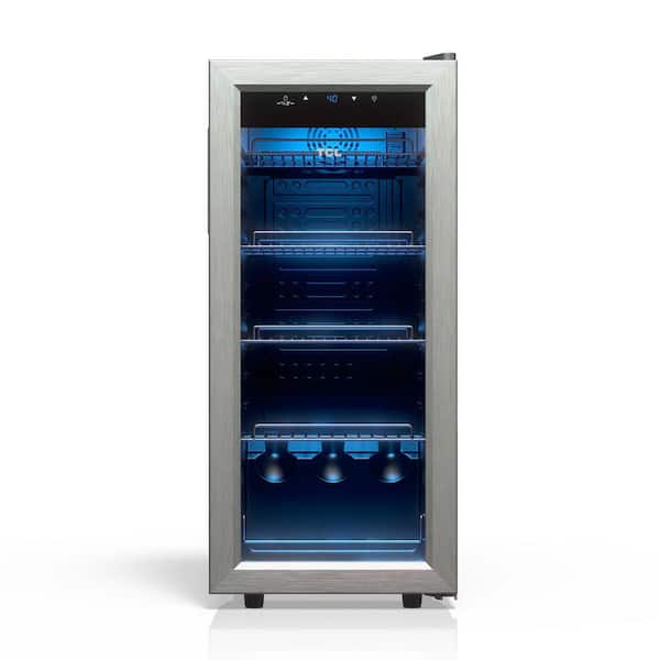 TCL 13.58 in. Single Zone 50 Cans Stainless Beverage Cooler