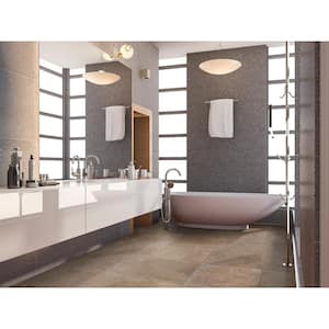 Platinum 18 in. x 18 in. Honed Travertine Stone Look Floor and Wall Tile (9 sq. ft./Case)