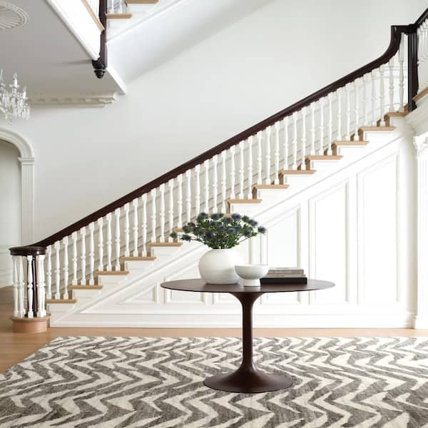 Farah Hand Knotted Wool Grey 5 ft. x 8 ft. Indoor Area Rug