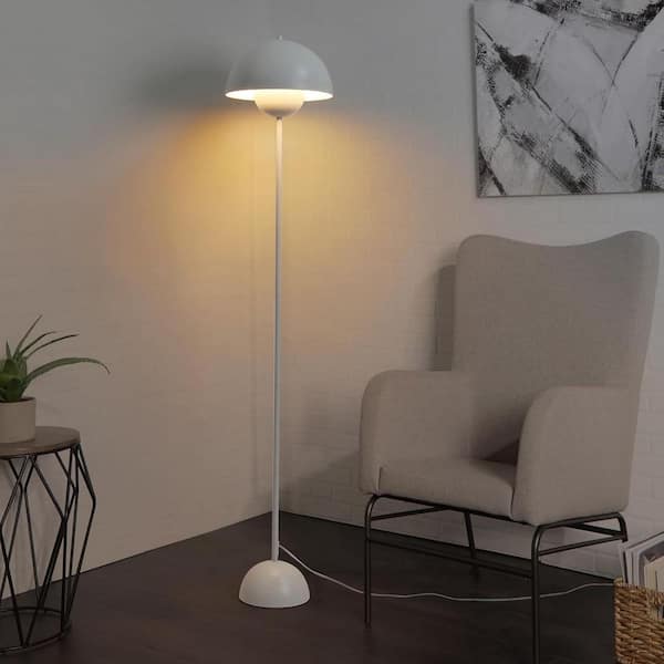 Zompoo Modern 63 in. 1-Light White LED Dome Reflecting