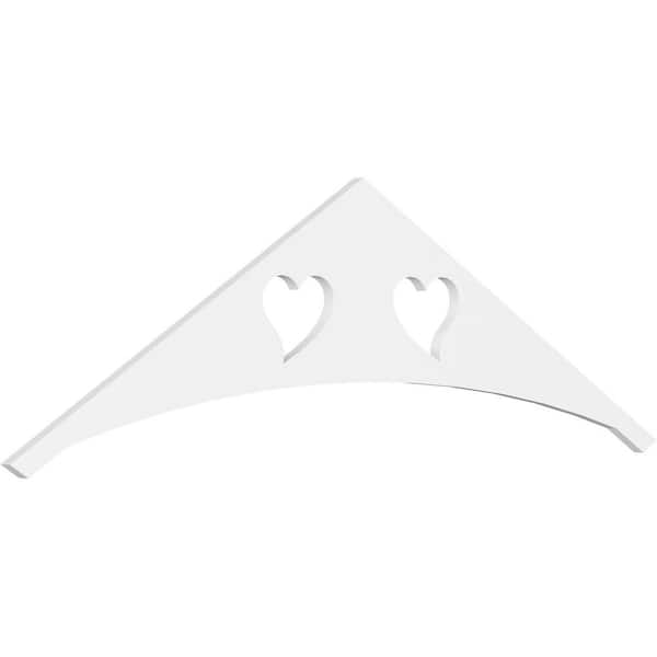 Ekena Millwork 1 in. x 72 in. x 21 in. (7/12) Pitch Winston Gable Pediment Architectural Grade PVC Moulding