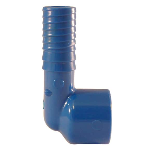 Apollo 1/2 in. Barb Insert Blue Twister Polypropylene 90-Degree x FPT Elbow Fitting