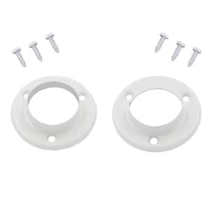 1-3/8 in. White Metal Pole Sockets (2-Pack)