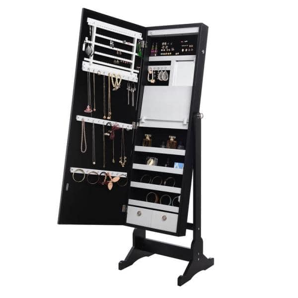 Cheval Mirror Jewelry Armoire 57 5, Mirror That Holds Jewelry Inside