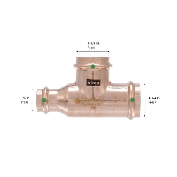 ProPress 1-1/4 in. x 3/4 in. x 1-1/4 in. Press Copper Tee