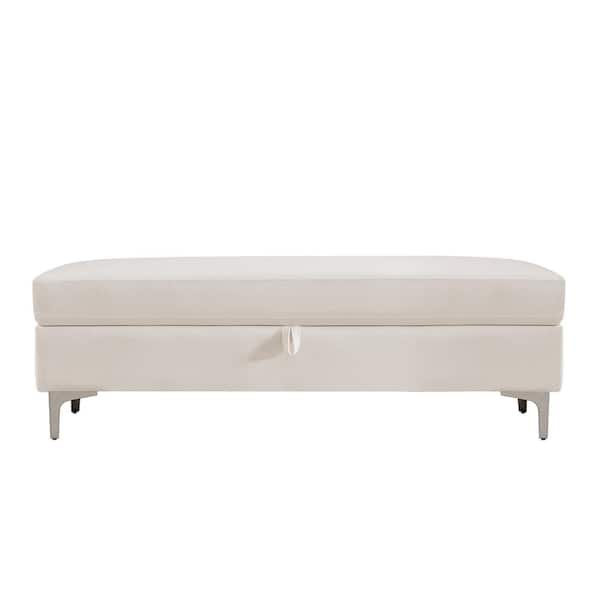 wetiny 18 in. Ivory Leisure Stool