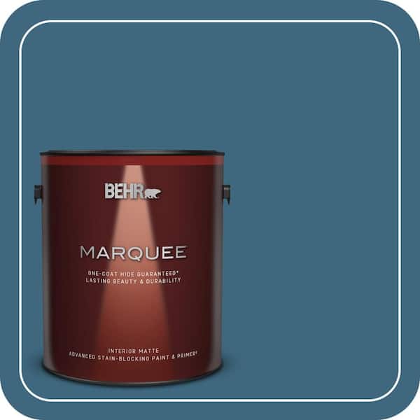 BEHR MARQUEE 1 gal. #MQ5-61 Ocean Storm One-Coat Hide Matte Interior Paint & Primer