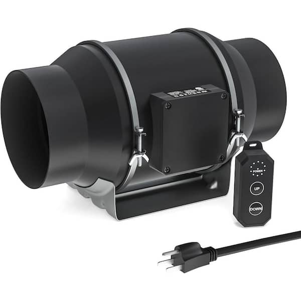 KIWDZFU 405 CFM Quiet 6 Inline Duct Fan EC Motor Ventilation Exhaust Fan with 10-Speed Controller for Heating Cooling