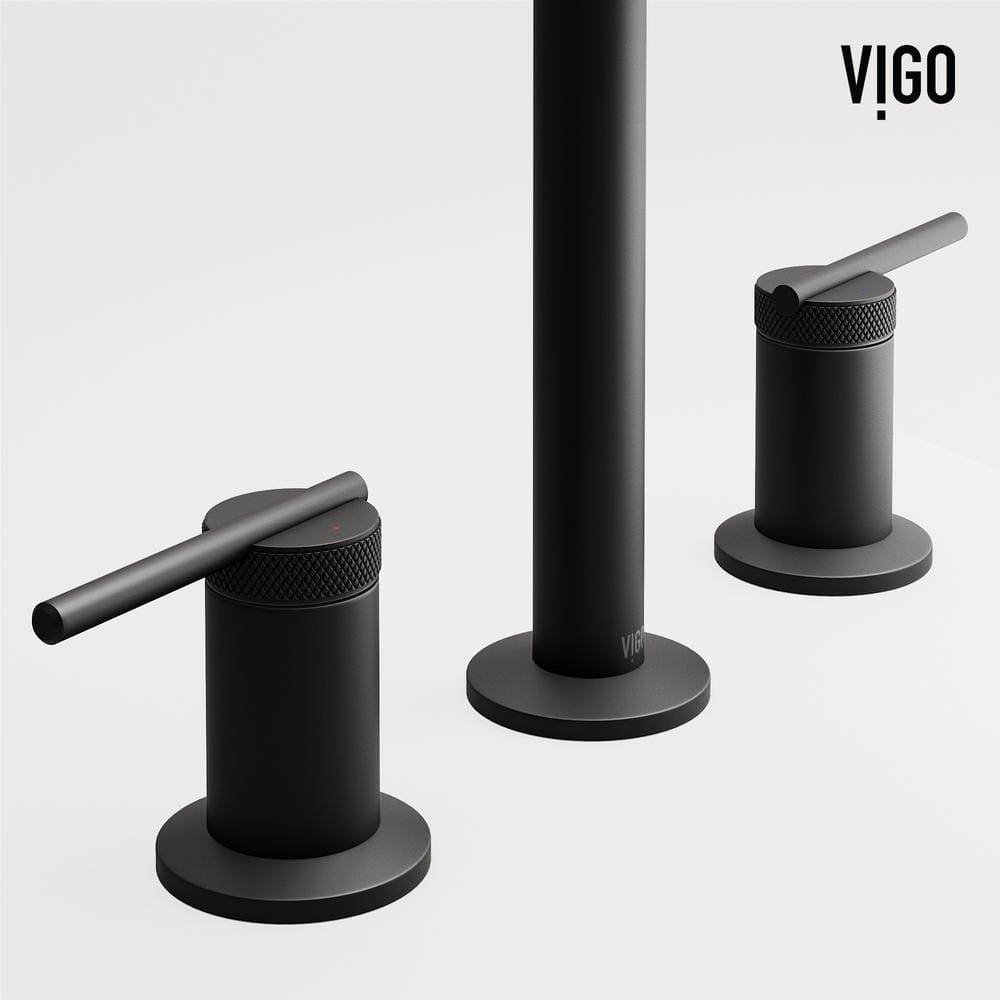 Sterling 8" Matte Black Nickel Widespread Bathroom Faucet